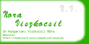 nora viszkocsil business card