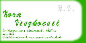 nora viszkocsil business card